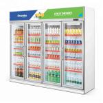 Upright 4 Door Commercial Display Drink Fridge 1000L SS304 Material