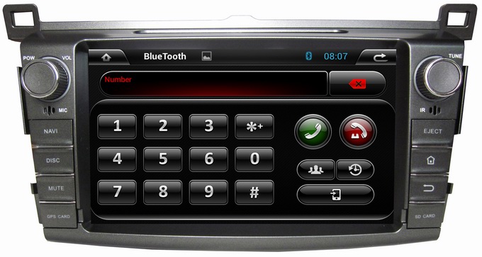 Ouchuangbo Car GPS Sat Navi DVD for Toyota RAV4 2013 with Auto Stereo Bluetooth AUX TV Android 4.2 System OCB-8017C