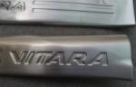 Inner And Outer Side Door Sill Plates For Suzuki Vitara 2015 , Stainless Steel