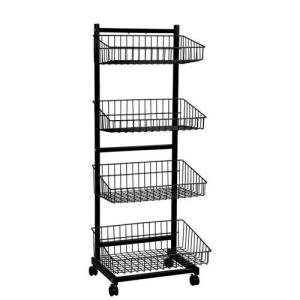 China 4 Tier Supermarket Store Fixtures Racks Grocery Gondola Shelving factory