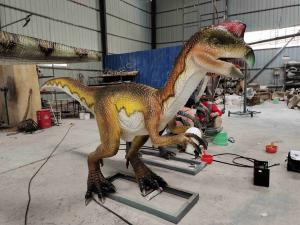 China Adult Theme Park Realistic Dinosaur Robot Animatronic Velociraptor factory