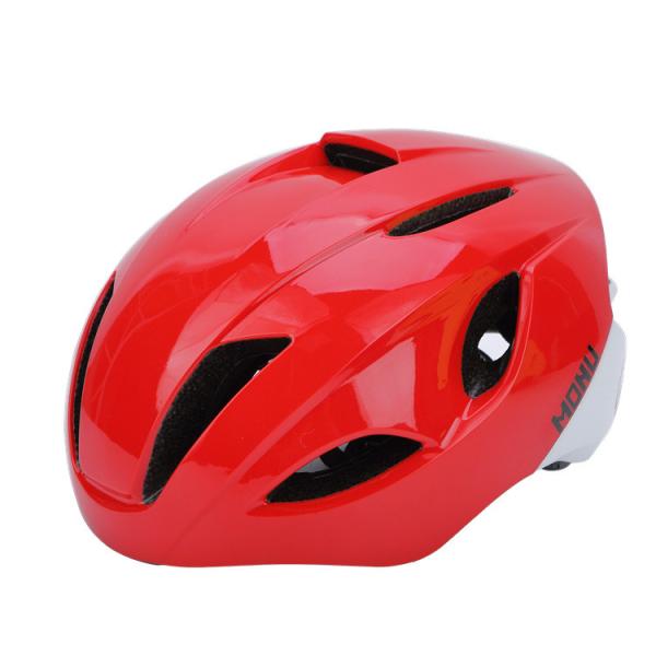 Red Plastic Injection Molding Mountain Road Bicycle Men'S Safety Helmet With