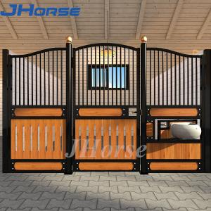 China Metal Paddock Stable Riding Shed Horse Stall Panels With Sliding Door factory