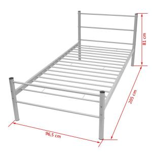 China Easy Assembly 1.2mm Metal Frame Single Bed Iron White Tube For Adult factory