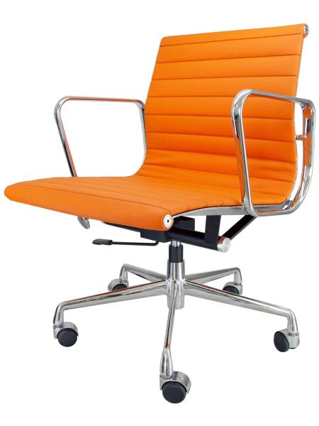 Professional Ergonomic Executive Office Chair , Orange Leather Desk Chair Width