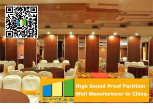 China Aluminum Frame Wooden Operable Partition Wall Soundproofing For Banquet Room factory