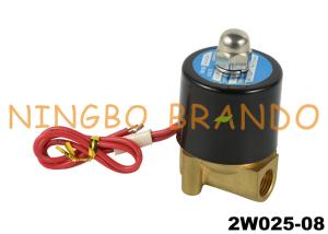 China 2W025-08 1/4&quot; Brass Solenoid Valve Direct Acting NC 24VDC 110VAC factory