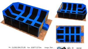 China 79M2 Popular Indoor Trampoline Designed By Chinese Supplier/ Gym Fitness Indoor Trampoline Equipment factory