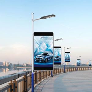 China Longvision SMD Road Street Pole Led Display Light Box Outdoor Led Message Board factory