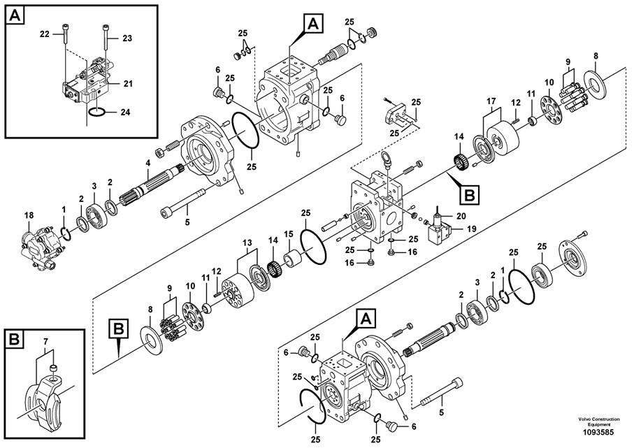 K3V112DT-1E05 for EC210D VOE14652930 Excavator Hydraulic Pump: Core Component for Efficient Operation
