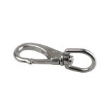 Polished Finish Stainless Steel Key Chain Hook Dog Leash Swivel Carabiner Snap