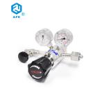 Helium Propane Hydrogen Stainless Steel Pressure Regulator Dual Gauge Dual Stage