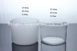 Large Glass Hurricane Candle Holder, Frosted Glass Cup