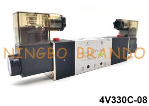 China 4V330C-08 Airtac Type Pneumatic Solenoid Valve 5/3 Way 24VDC 220VAC factory