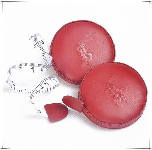 China 1.5m 60 Inches Personalised Sewing Tape Measure With Leather Cowhide Covered OEM factory