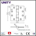 Stainless Steel Door Hinges Mortice Euro Cylinder Lock Polished Finish