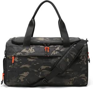 China Overnight Water Resistant Gym Bag With Shoe Compartment 22L factory