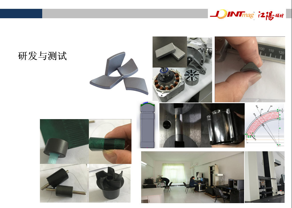 Custom Flexible Hard Ferrite Magnets SrO. 6Fe2O3 Arc Segment Type