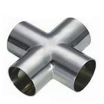 Cross Sanitary Butt Weld Fittings Stainless Steel 15 Bar Pressure