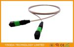 12 Core Ribbon Fiber Mpo To Mpo Jumper, Mtp / Male Single Mode Fiber Cable