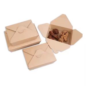 China Biodegradable Kraft Paper Lunch Box For Food Packaging Food Container At Best Price factory