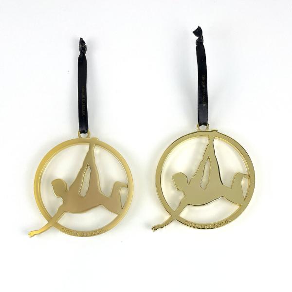 Special Medal Customized Shiny Gold Gymnastics Themed Ornament Personalized