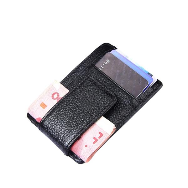 China EN17 Faux Vegan PU Card Holder Slim Genuine Leather RFID Blocking 11x7.7x0.4CM factory
