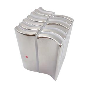 China Industrial Rare Earth Arc Magnets Multi Poles With Silver Coating factory