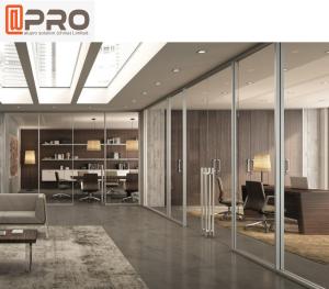 China Customized Removable Wall Soundproof Glass Office Partitions factory