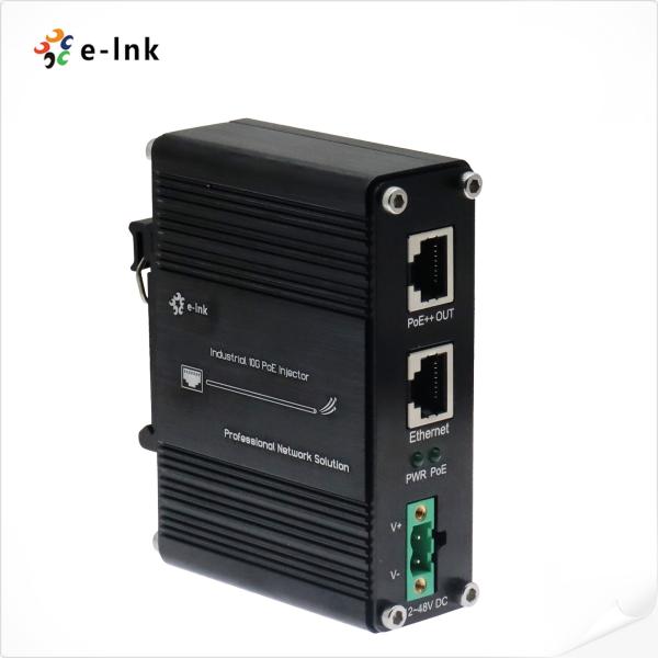 Outdoor 10G 60W PoE Injector Adapter IEEE 802.3at Standard DIN Rail Or Wall