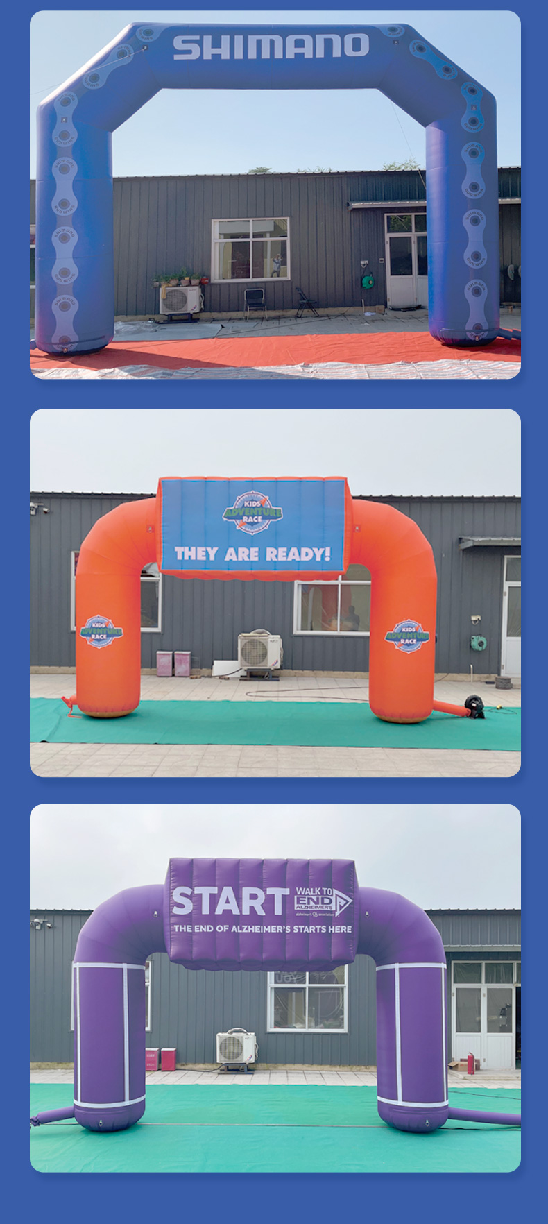 Advertising Sports Event UV Printing Custom Logo Air Arches