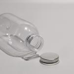 Clear PET Plastic Bottle Juice Bottles 300ml Screw Cap Aluminum Tight Sealing