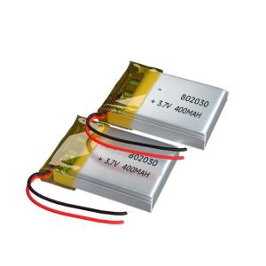 China 400 Mah 3.7 Li Polymer Battery Power Source 2c Discharging Current factory