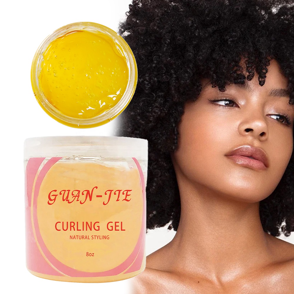 Transparent Customizable Gel for Wavy Curly and Coily Hair Styling Frizz Prevention