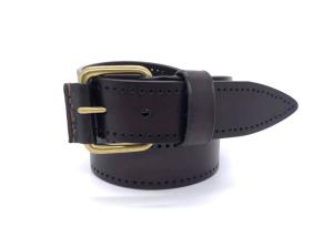 China Mens Genuine Leather Brown Color Casual Jean Belt 1-1/2 Inches Wide factory