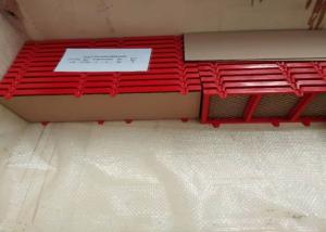 China 65Mn Lock Crimp Wire Mesh Dia 1 - 5mm More Opening Area Red Poly Strip factory