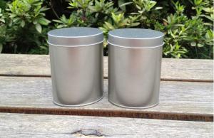China Metal Small Embossed Oval Tin Can For Chocolate And Tea Packaging factory