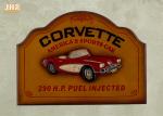 Antique Sports Car Wall Decor Wooden Wall Plaques Pub Sign 3D Resin Car Wall