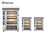 6 Plate Commercial Bakery Kitchen Equipment 3 Deck Oven LCD Intelligent Control