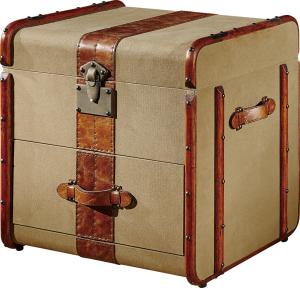 China Home Storage Bedroom Leather Trunks Chests 1 Drawer Solid Wood Bar Decoration factory