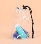 Round Shape Waterproof PVC Gift Bags , PVC Drawstring Pouch Funny Packs Bag