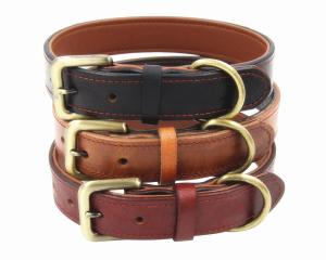 China Soft Padded Leather Cat Collars Strong Adjustable For Training Running Walking factory
