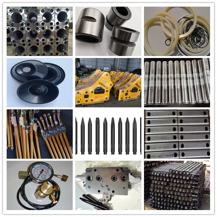 soosan sb81 cylinder hydraulic breaker SB50 parts jack hammer sb45 piston excavator rock breaking SB40 chisel rod lock pin