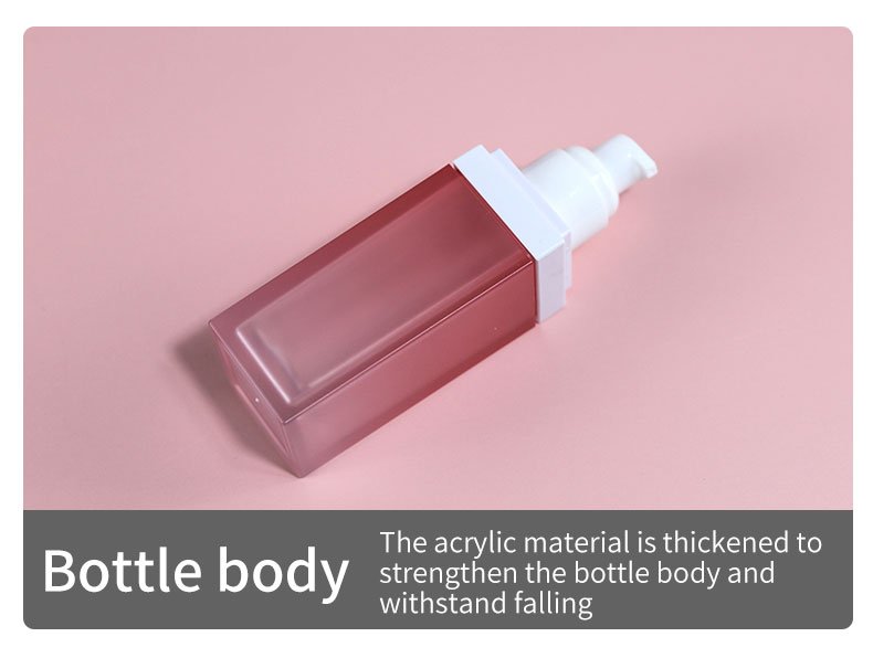 Transparent Square Acrylic Bottle Plastic Eye Cream Jar For Packaging Screen Printing