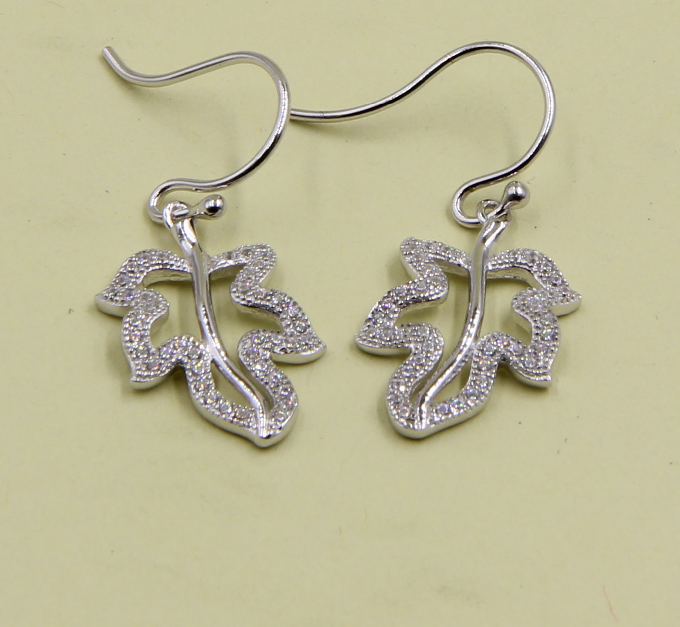 925 Sterling Silver Four-leaf Clover Earrings With Cubic Zirconia Stones Dangle Earring Unique CZ High Quality