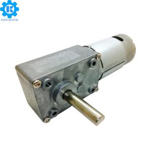 China Stainless Steel DC Worm Gear Motor , 5~6000rpm Worm Gear DC Motor 12V factory