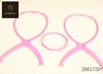 Height 36cm Adjustable Plastic Wig Stands 90g Blue Pink Black White