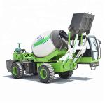 Green Color 2.6 CBM Concrete Mixer Truck With Pump Speed 13r / Min