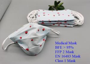 China Ultra Soft Cellulosic Children Medical Mask Odour Less With White Inner Layer factory