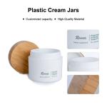 50ml White Opaque Plastic Cosmetic Cream Jars With Silver Lids